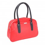 Beau Design Stylish  Red Color Imported PU Leather Casual Handbag With Double Handle For Women's/Ladies/Girls